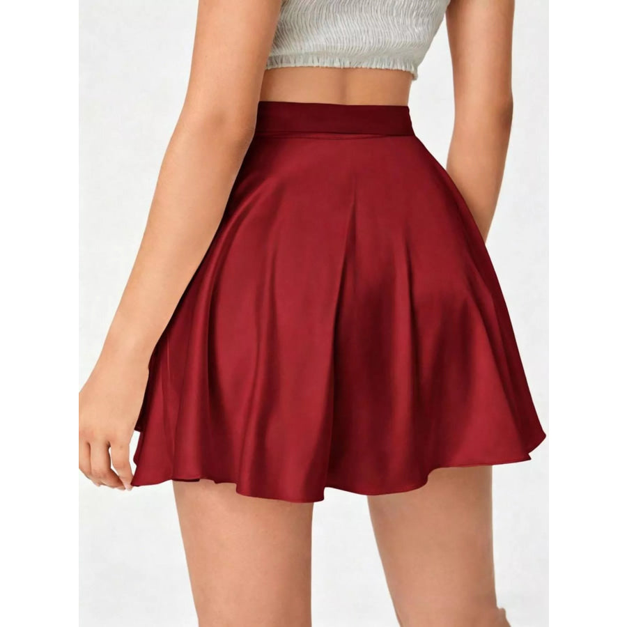 Tie Side Flared Skirt Apparel and Accessories