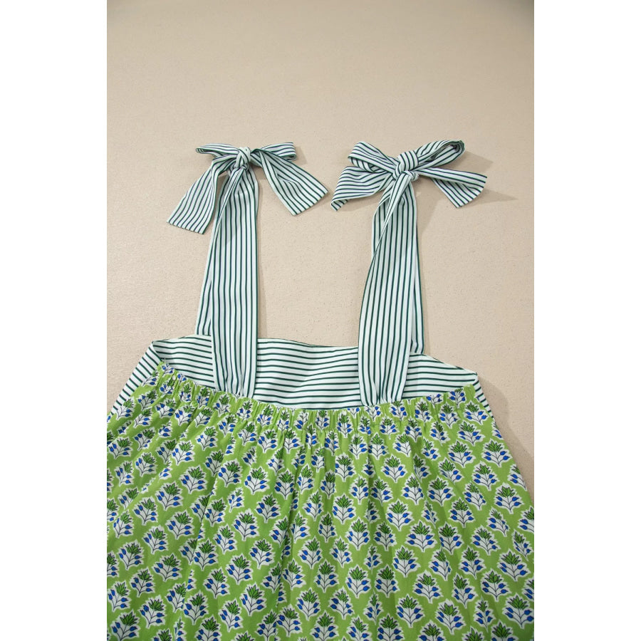 Tie-Strap Floral Print Tank Apparel and Accessories
