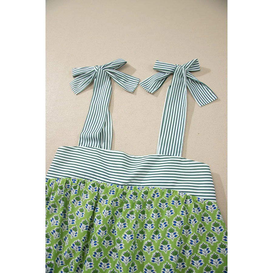 Tie-Strap Floral Print Tank Apparel and Accessories