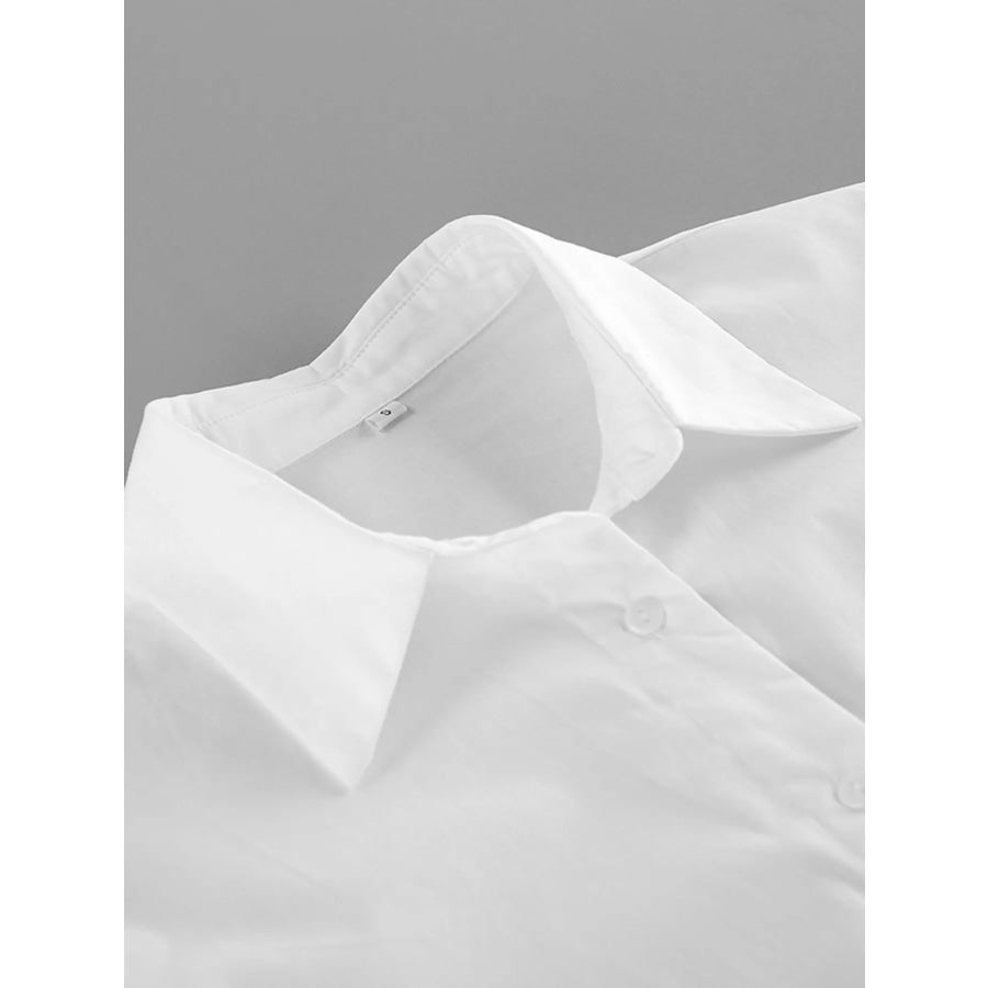 Tie-Waist Detail Wrap-Front Shirt Apparel and Accessories