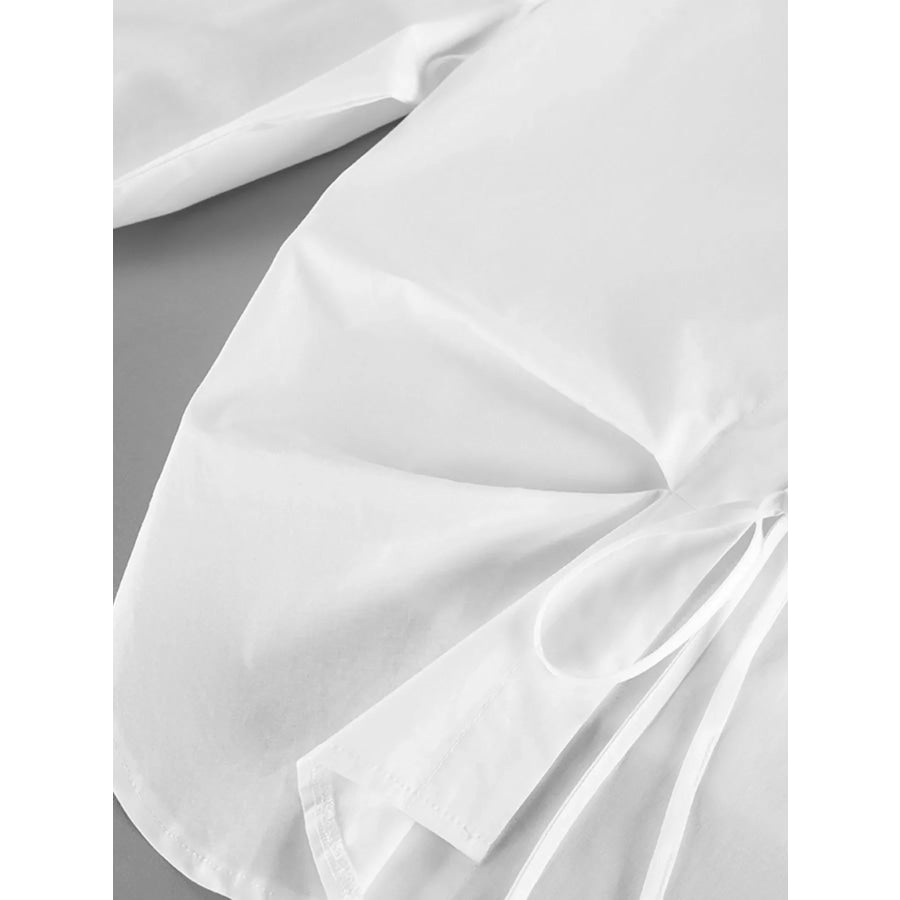 Tie-Waist Detail Wrap-Front Shirt Apparel and Accessories