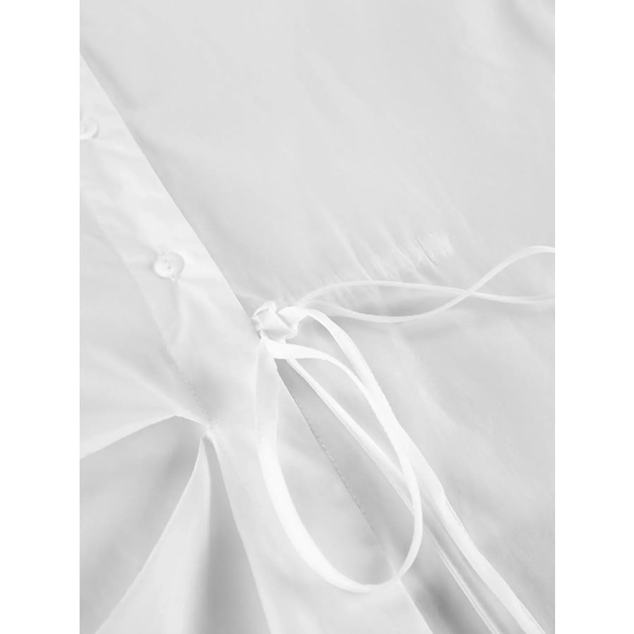 Tie-Waist Detail Wrap-Front Shirt Apparel and Accessories