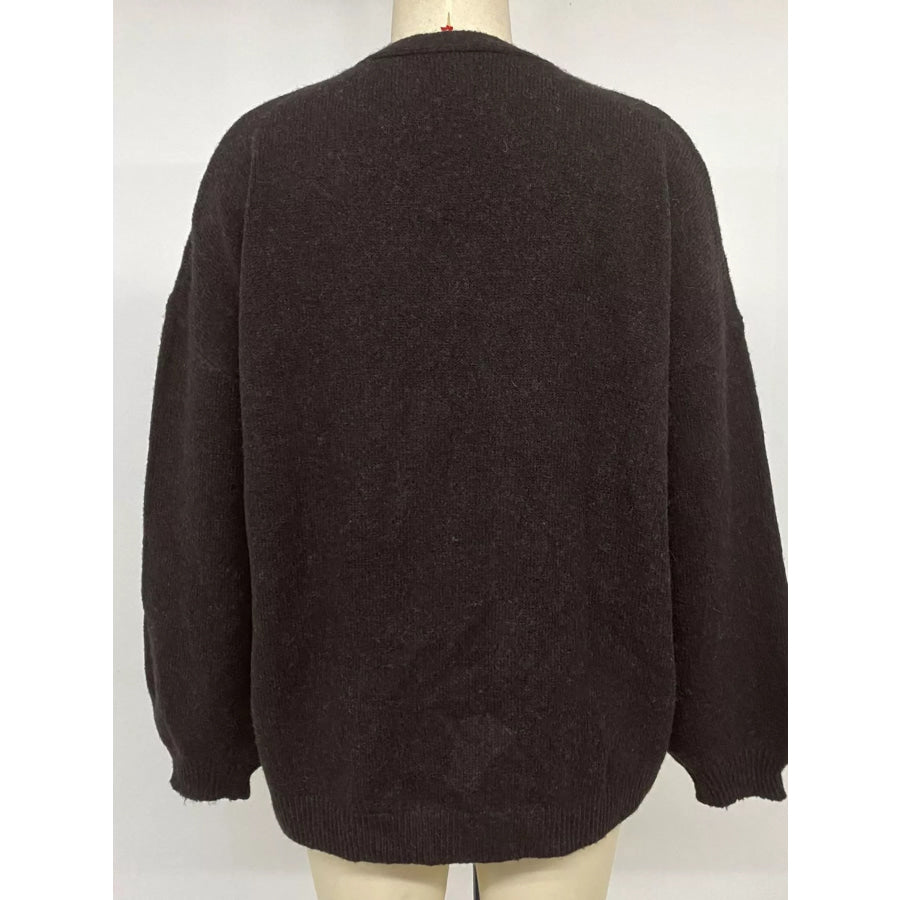 Tie Waist Dropped Shoulder Wrap Cardigan Apparel and Accessories