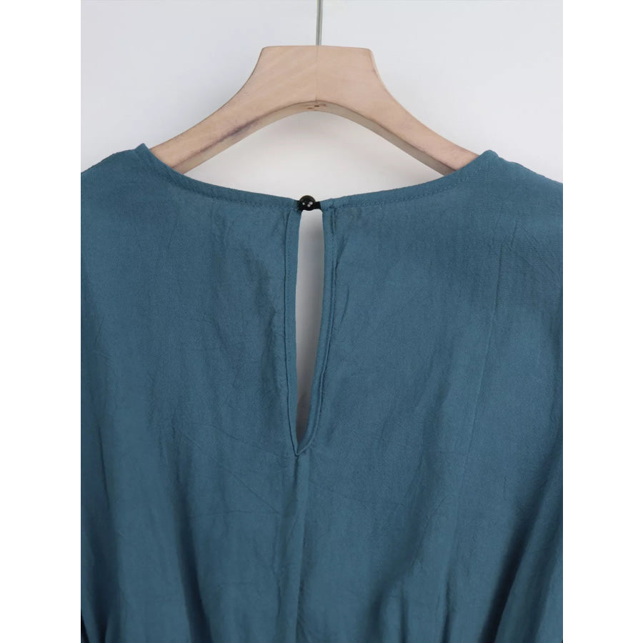 Tie Waist Flutter Sleeve Romper Apparel and Accessories
