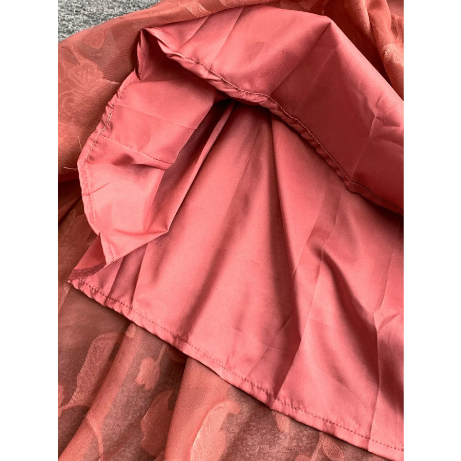 Tie Waist Long Sleeve Dress Apparel and Accessories