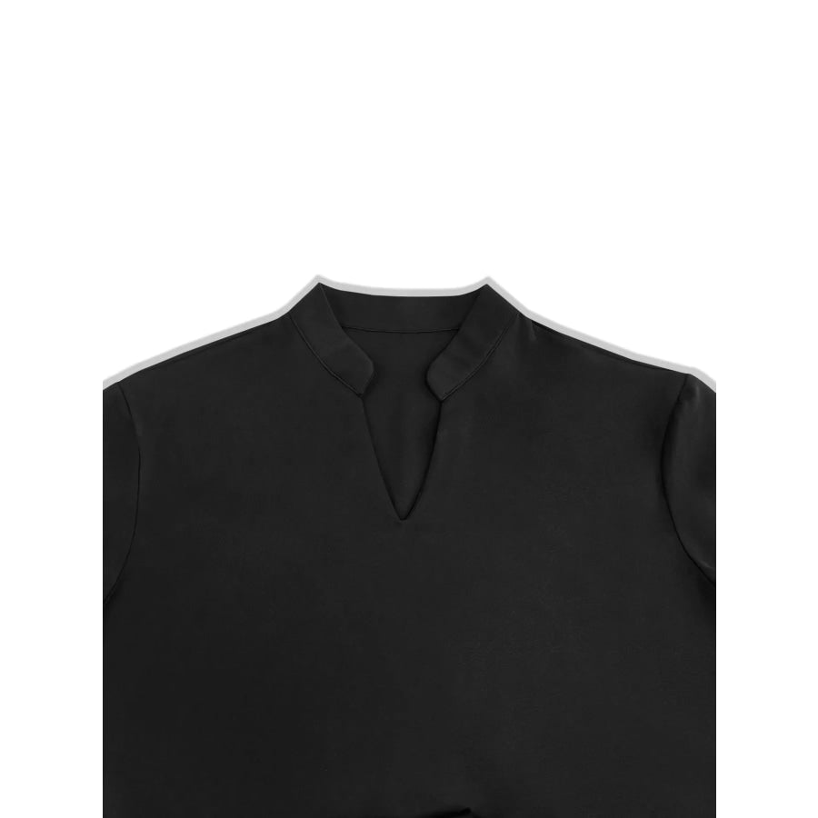 Tie-Waist Long Sleeve Top and Pants Set Apparel and Accessories