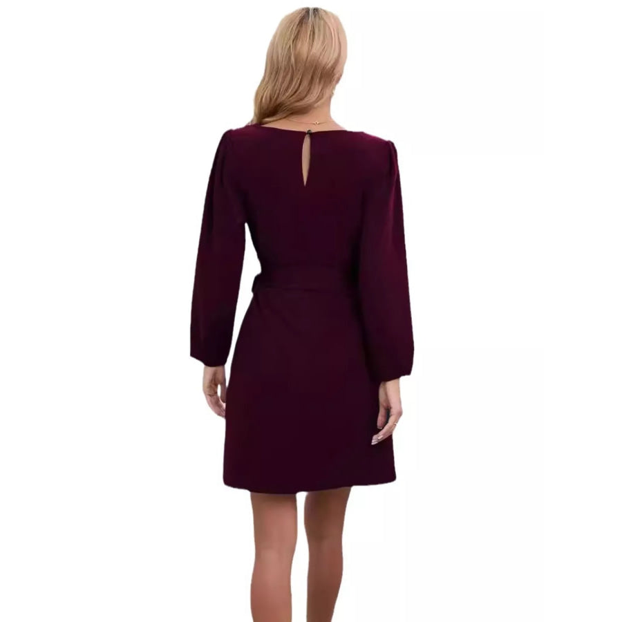 Tie-Waist Mini Dress Apparel and Accessories