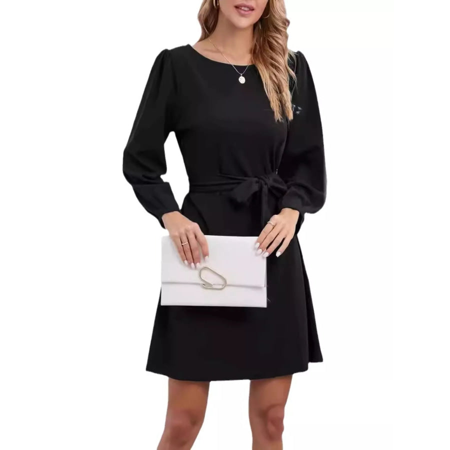Tie-Waist Mini Dress Apparel and Accessories