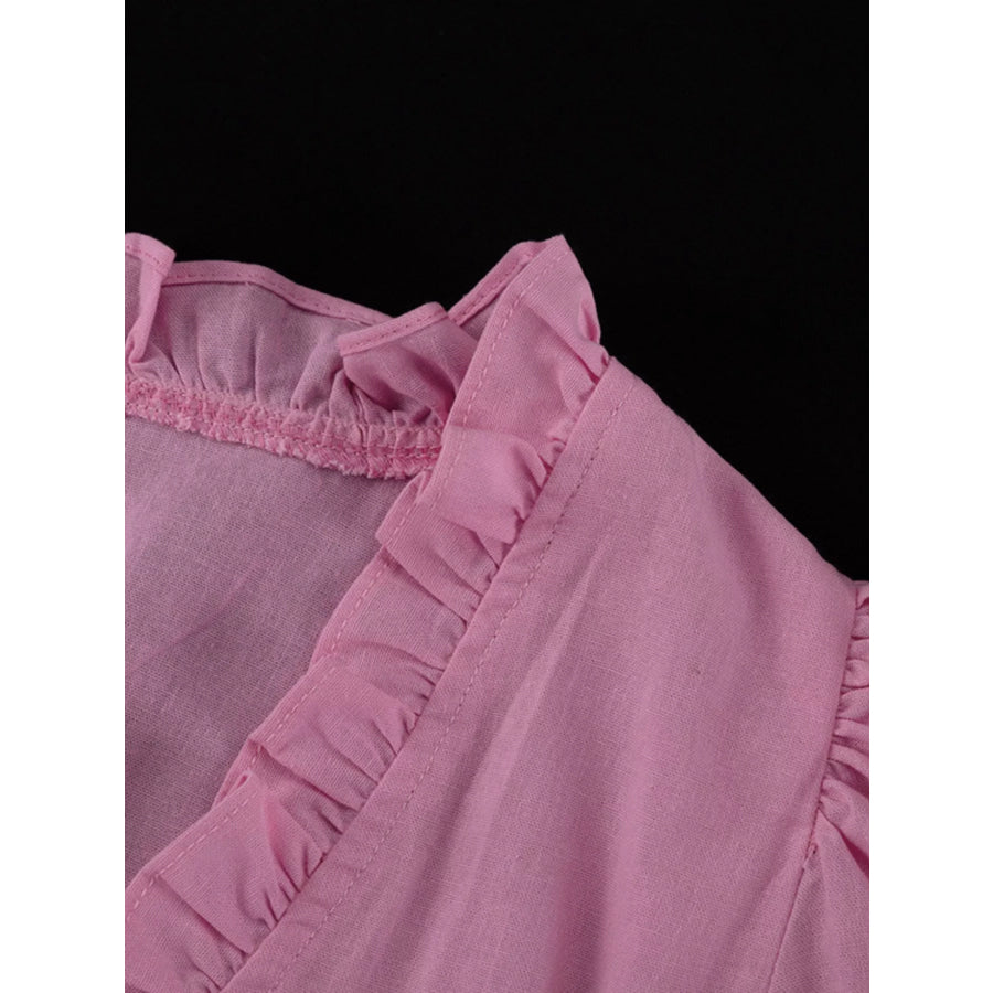Tie Waist Puff Sleeve Maxi Dress Apparel and Accessories