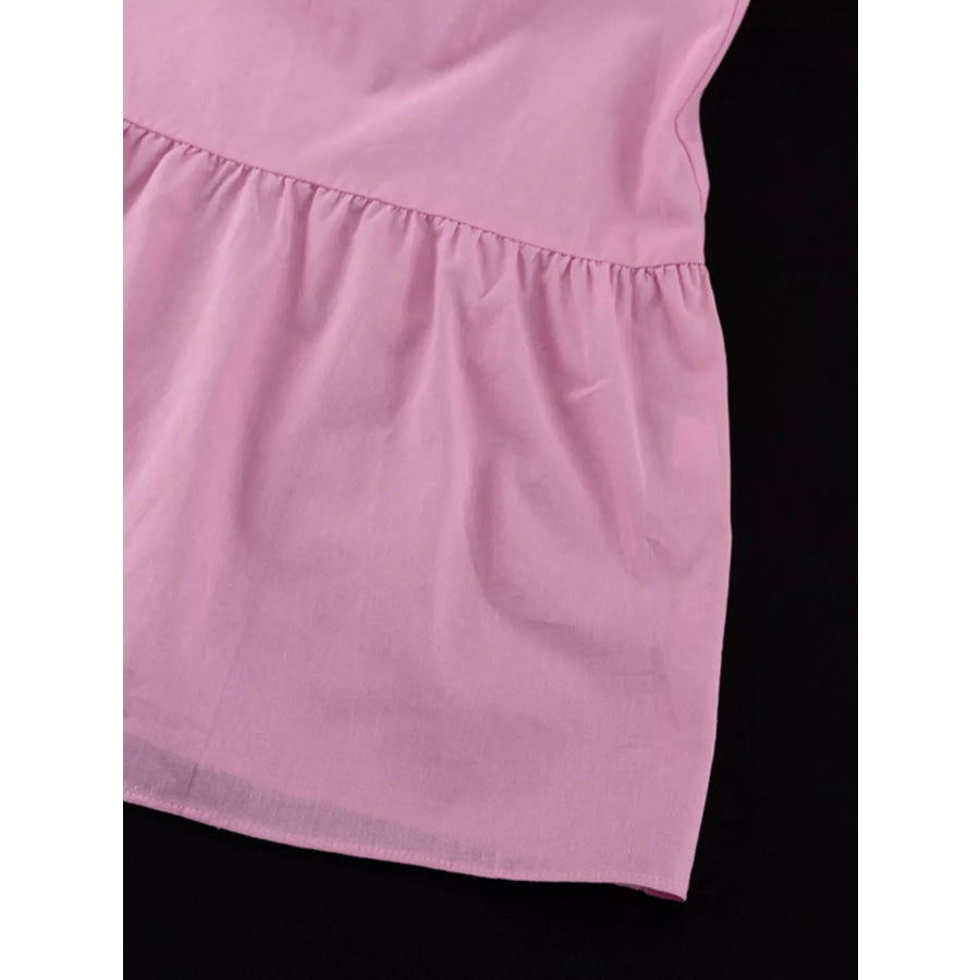 Tie Waist Puff Sleeve Maxi Dress Apparel and Accessories