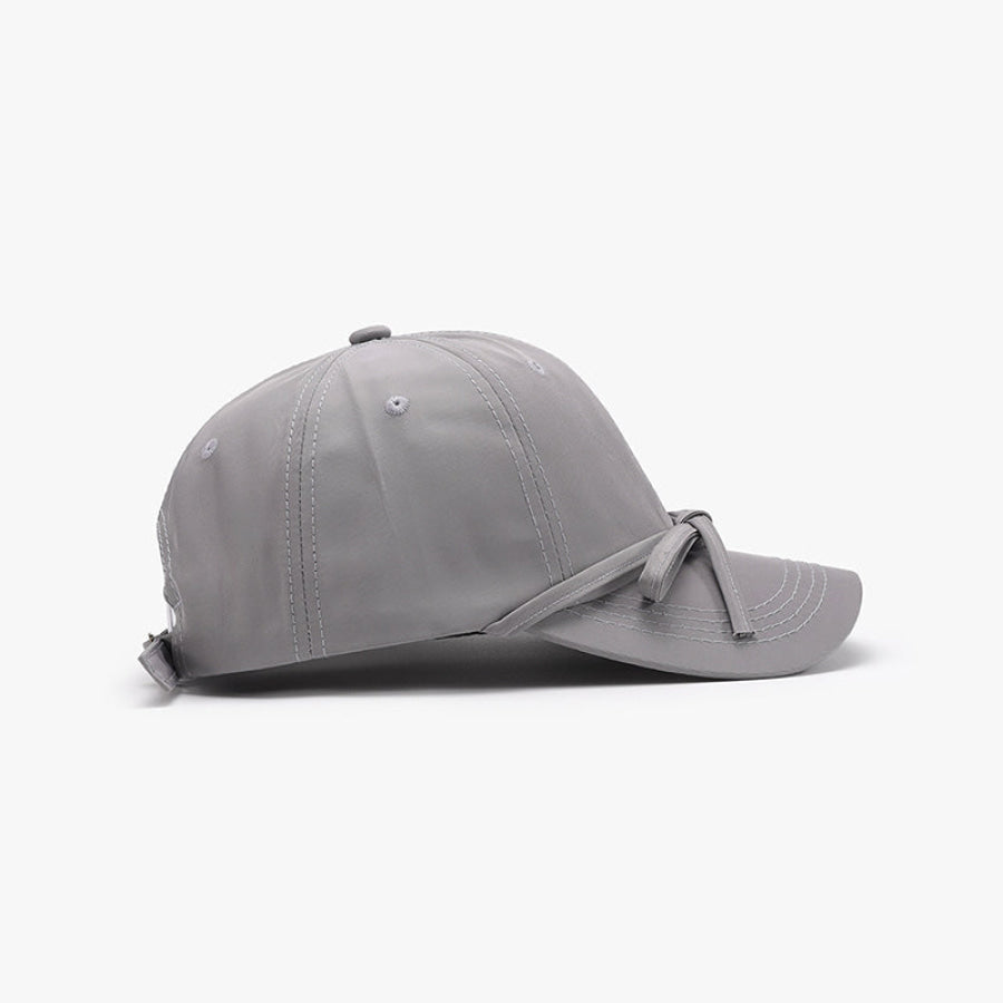 Tied Bow Cotton Baseball Cap Apparel and Accessories