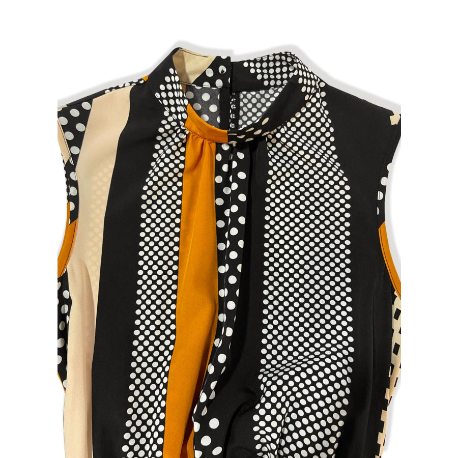 Tied Color Block Sleeveless Romper Apparel and Accessories