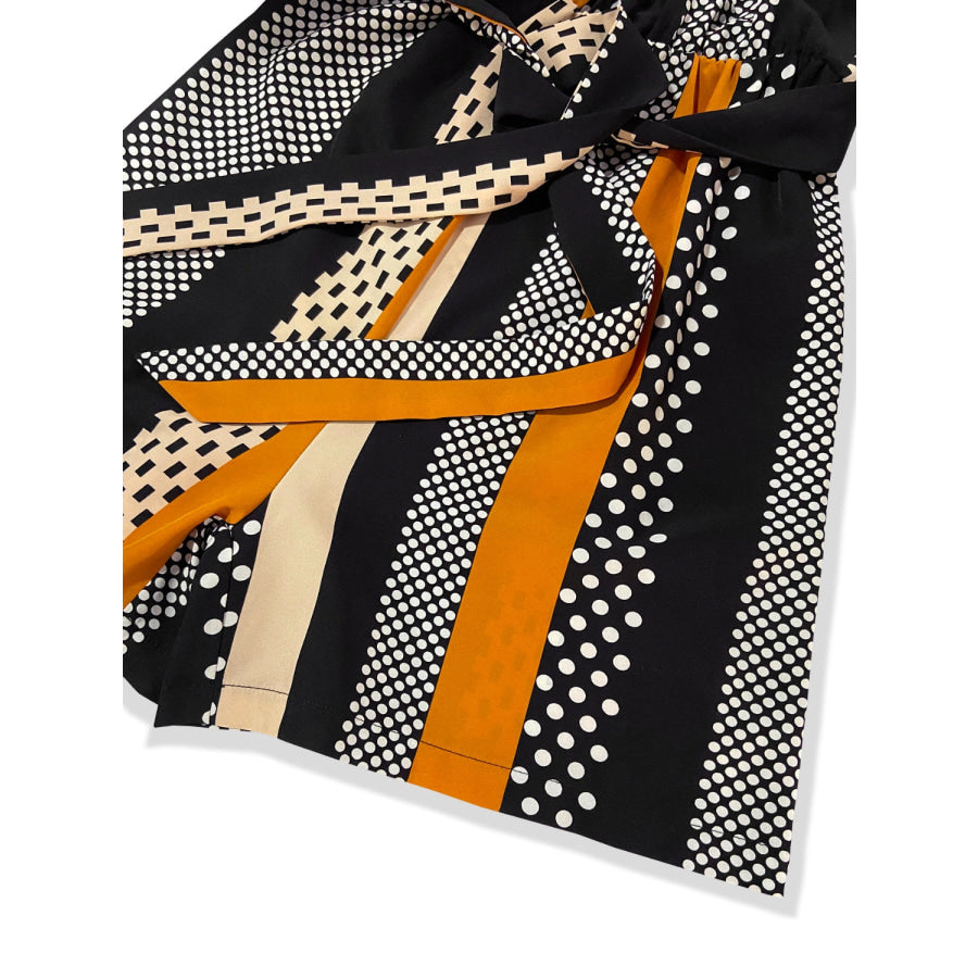 Tied Color Block Sleeveless Romper Apparel and Accessories