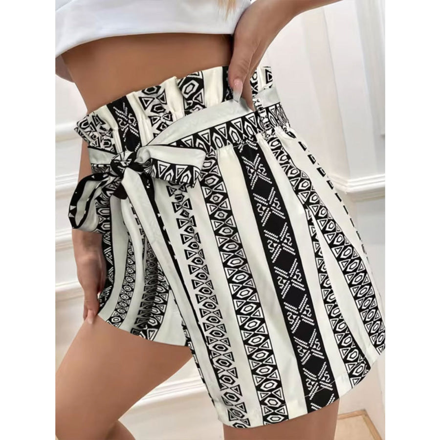 Tied Geometric Shorts Apparel and Accessories