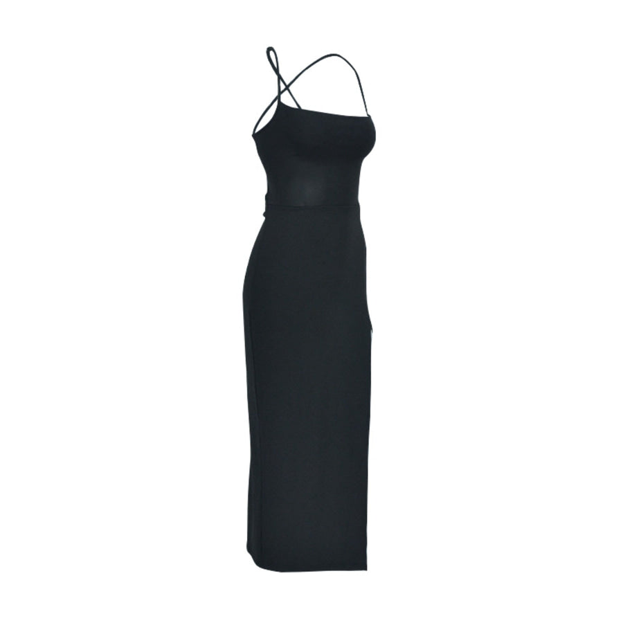 Tied High-Slit Bodycon Dress Apparel and Accessories