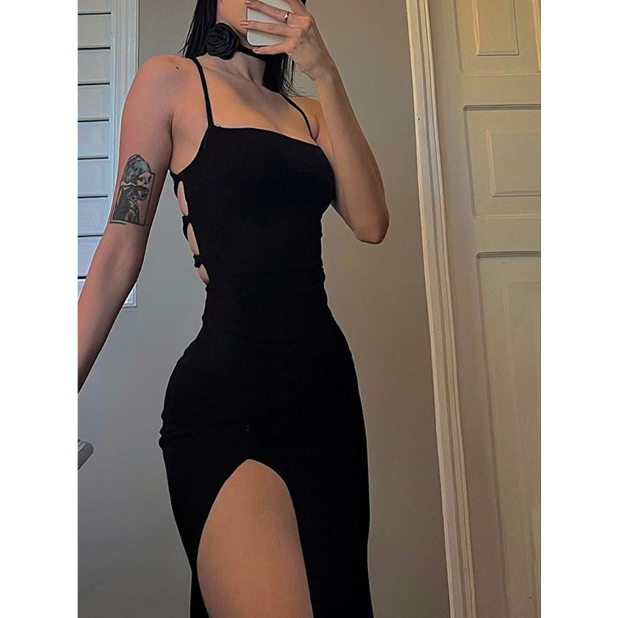 Tied High-Slit Bodycon Dress Apparel and Accessories