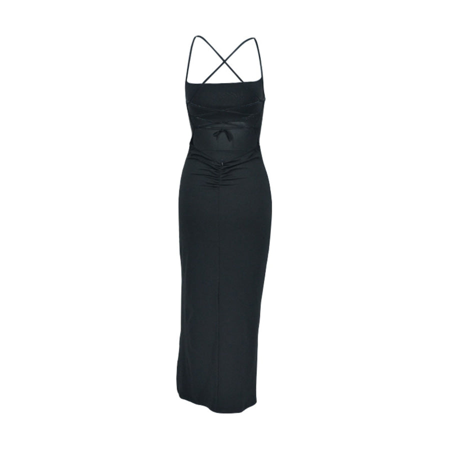 Tied High-Slit Bodycon Dress Apparel and Accessories