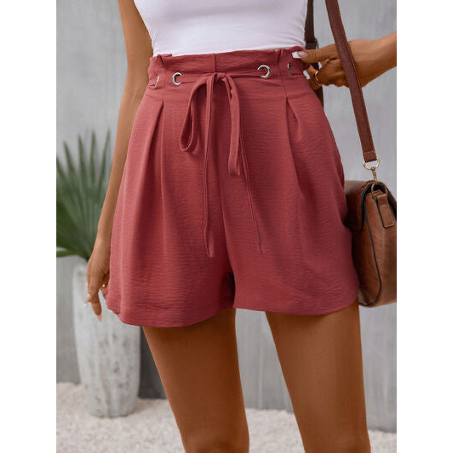 Tied High Waist Shorts Apparel and Accessories