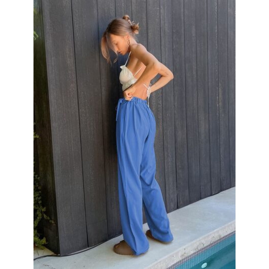 Tied High Waist Wide Leg Pants Clothing