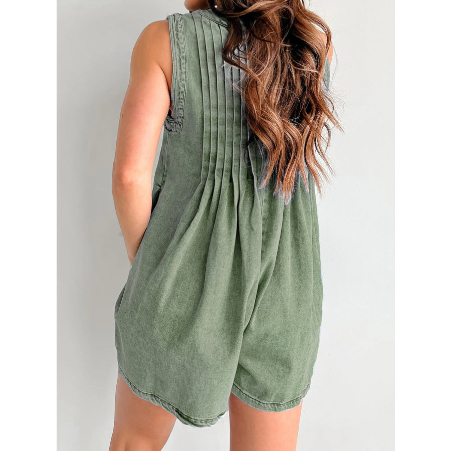 Tied Romper with Pockets Apparel and Accessories