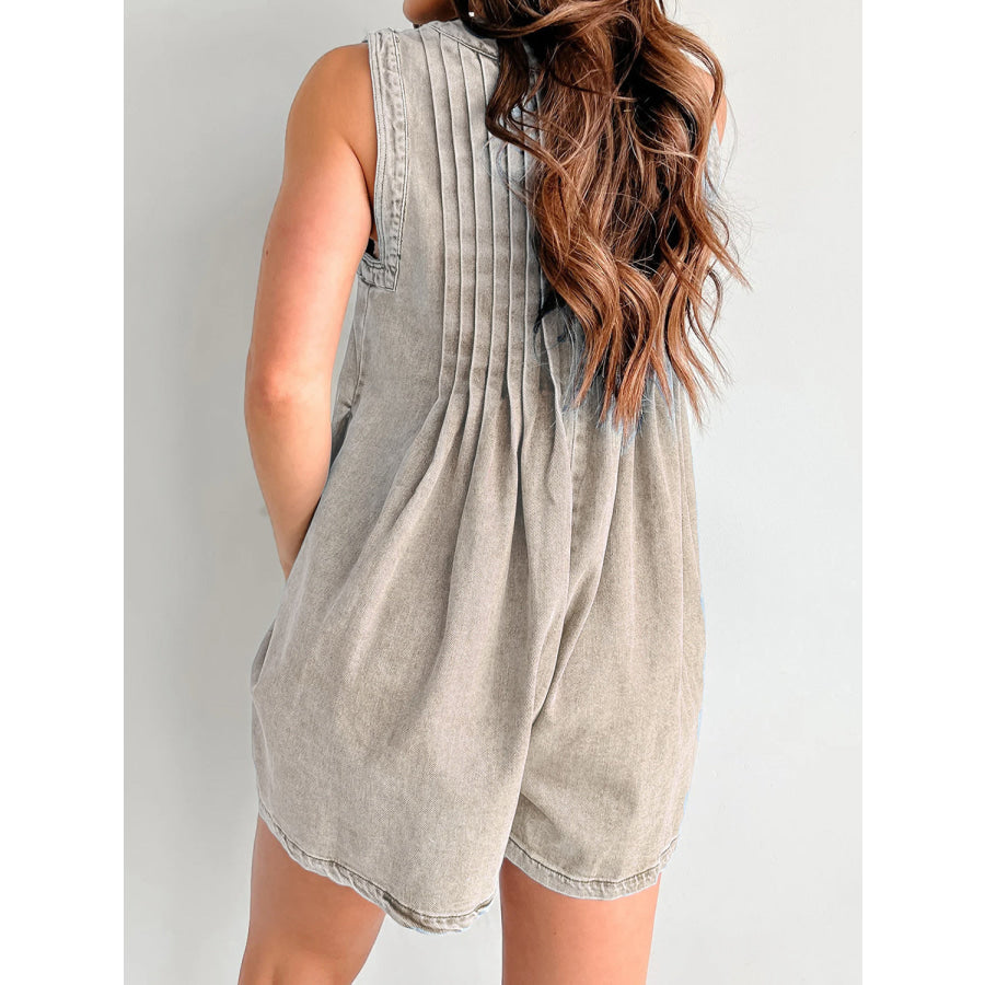 Tied Romper with Pockets Apparel and Accessories