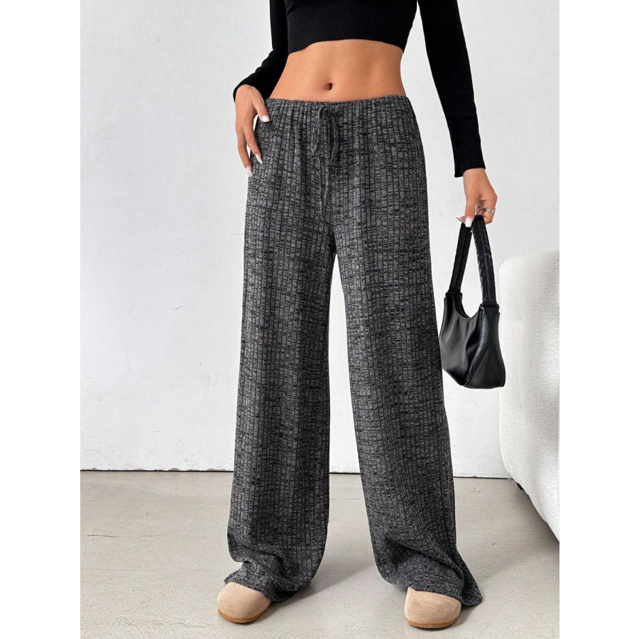 Tied Striped Wide Leg Pants Apparel and Accessories