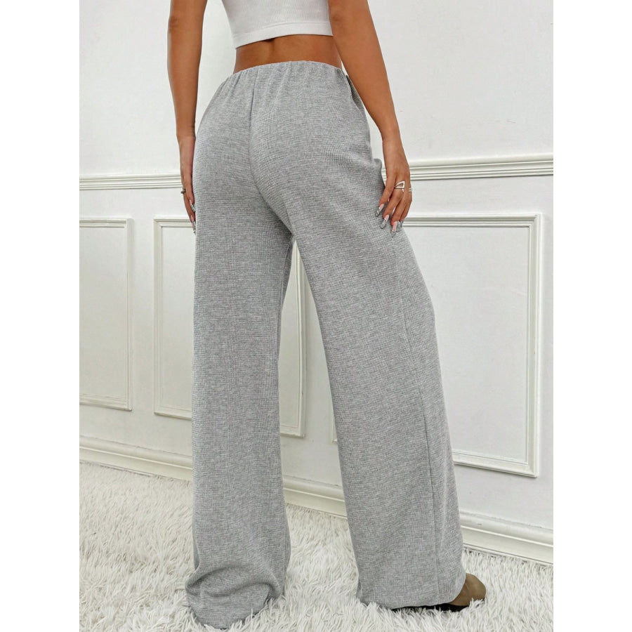 Tied Striped Wide Leg Pants Apparel and Accessories