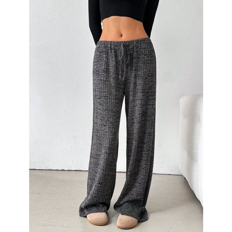 Tied Striped Wide Leg Pants Apparel and Accessories