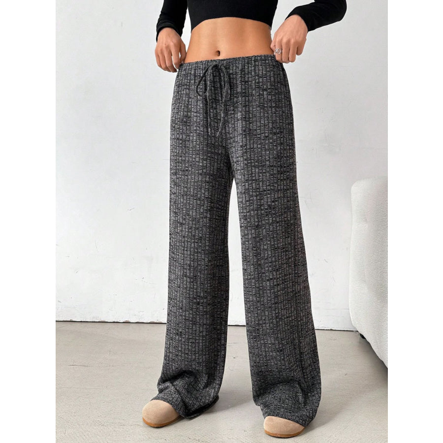 Tied Striped Wide Leg Pants Apparel and Accessories