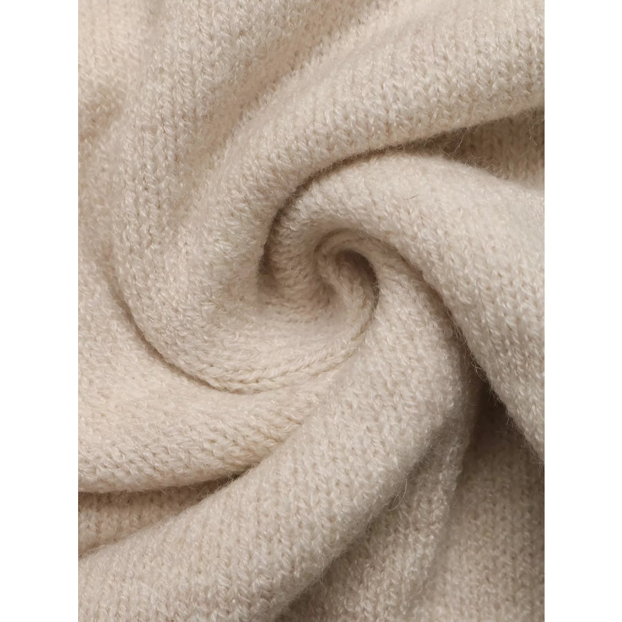 Tied Surplice Long Sleeve Sweater Apparel and Accessories