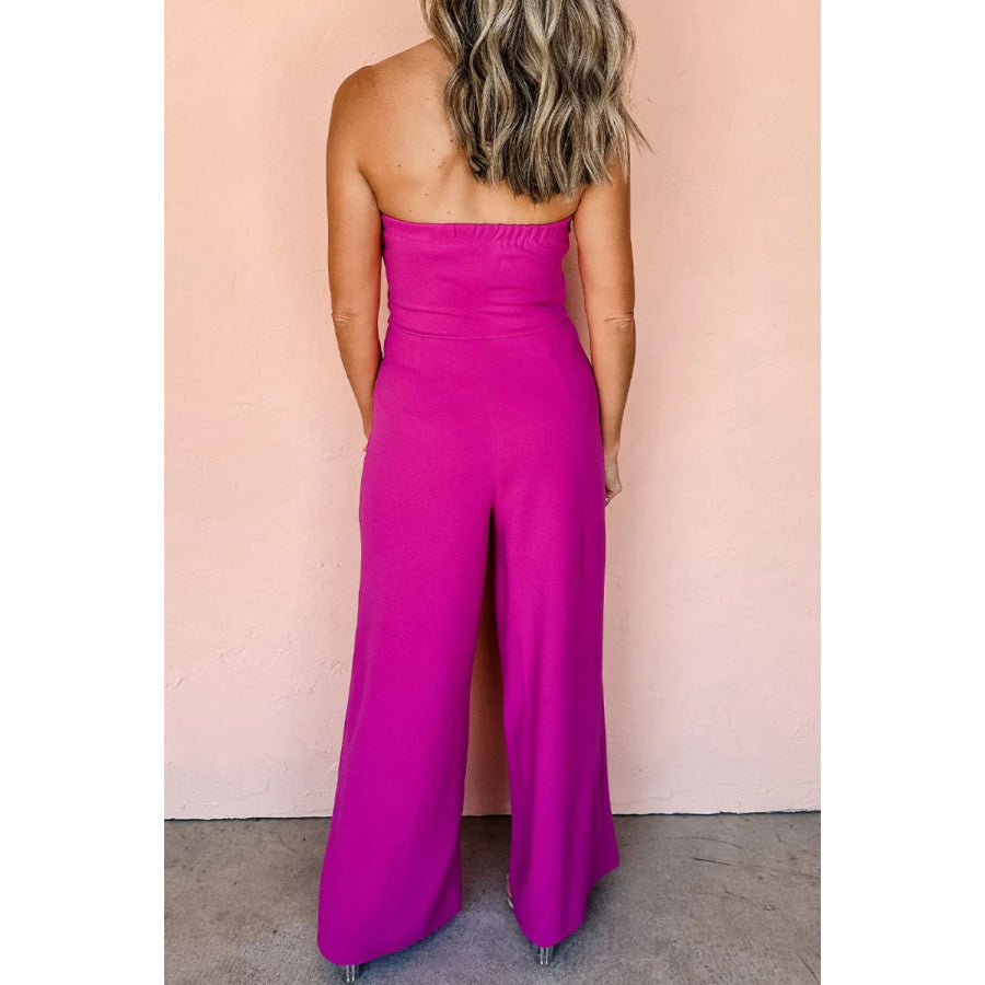 Tied Tube Wide Leg Jumpsuit Apparel and Accessories