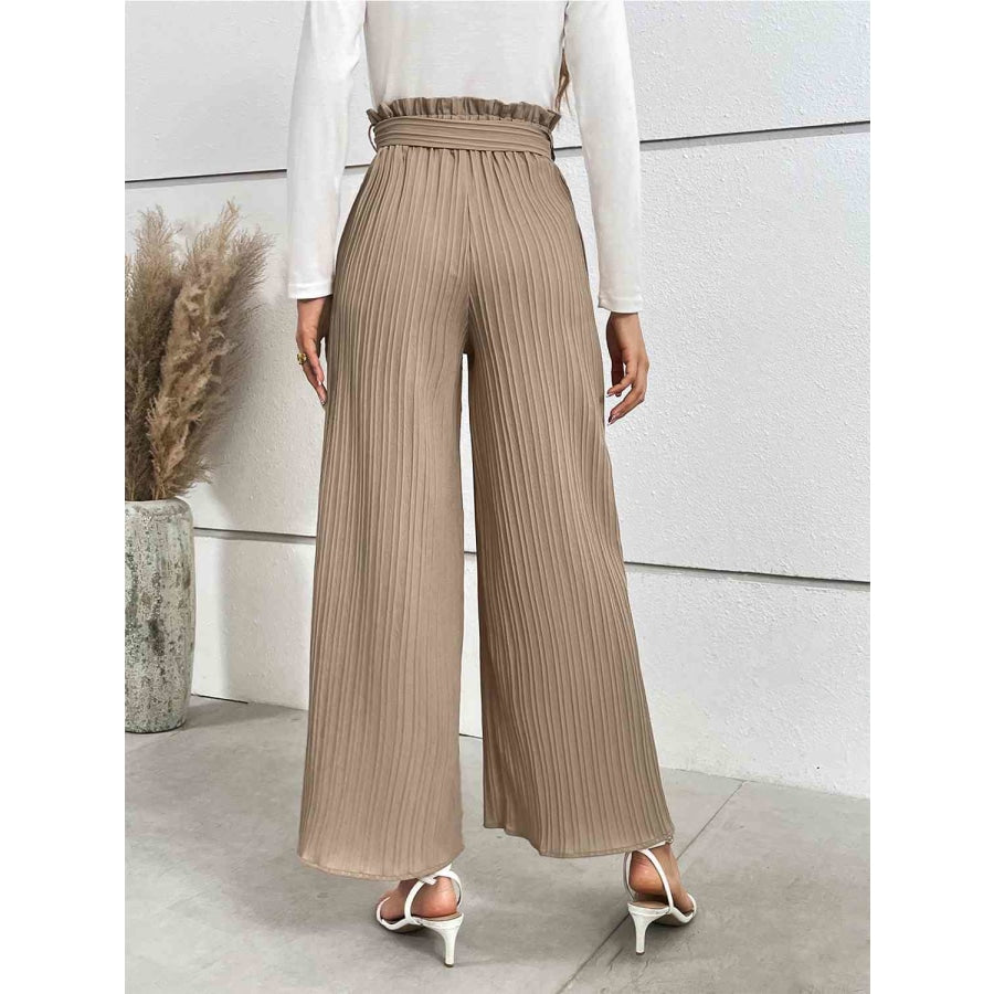 Tied Wide Leg Long Pants