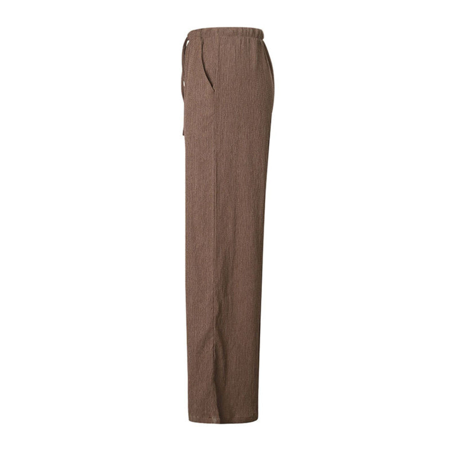 Tied Wide Leg Pants Apparel and Accessories