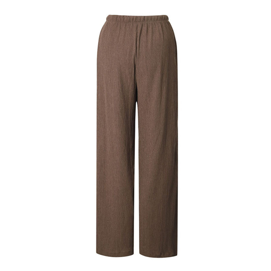 Tied Wide Leg Pants Apparel and Accessories