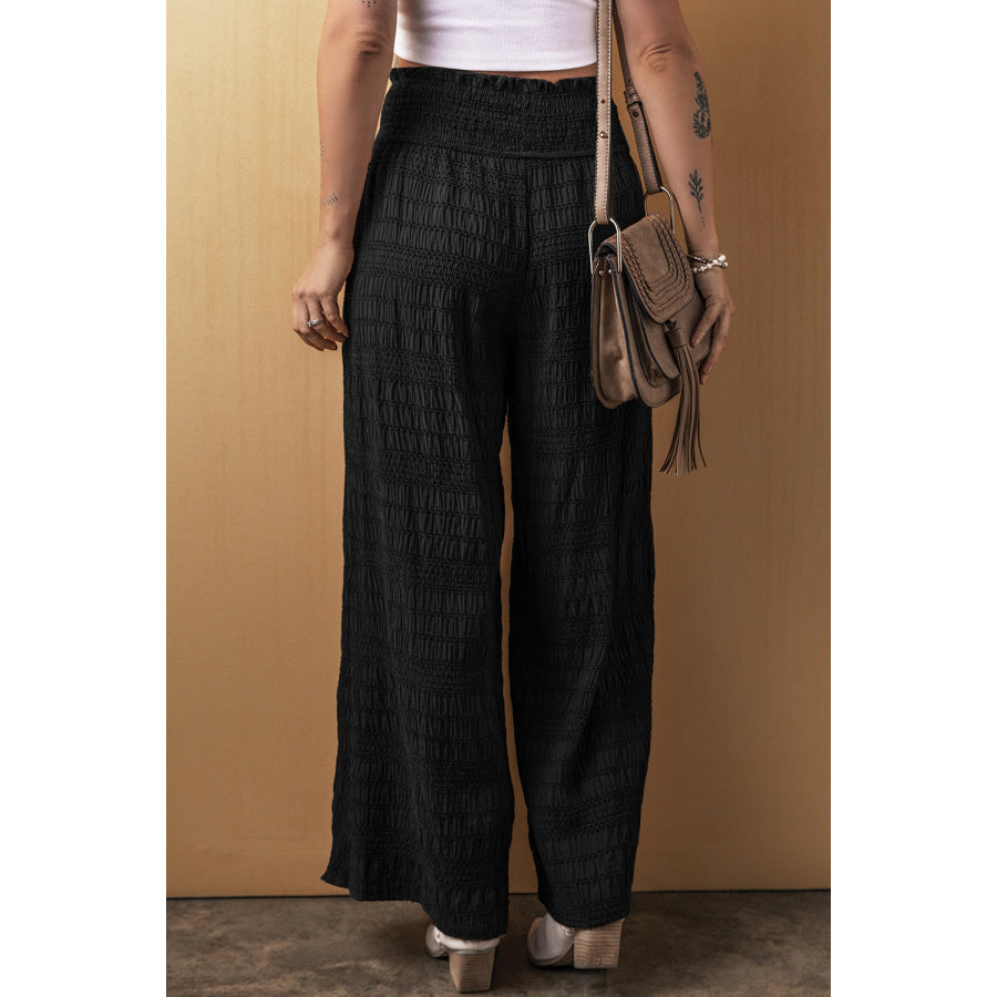 Tied Wide Leg Pants Apparel and Accessories