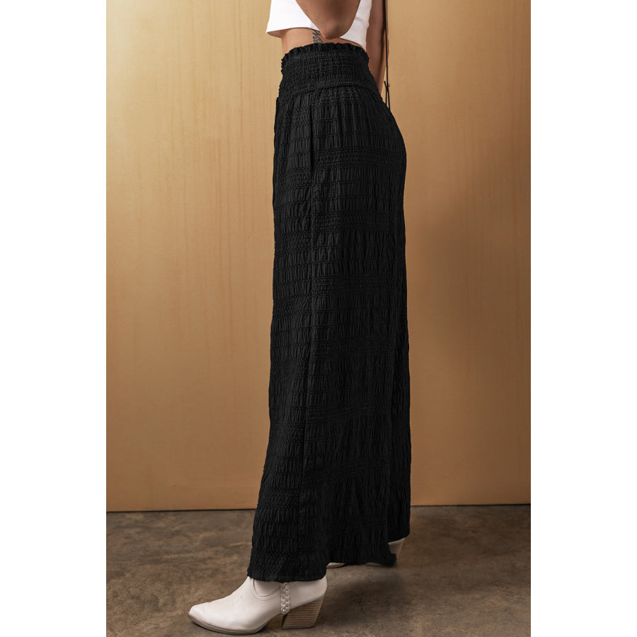 Tied Wide Leg Pants Apparel and Accessories