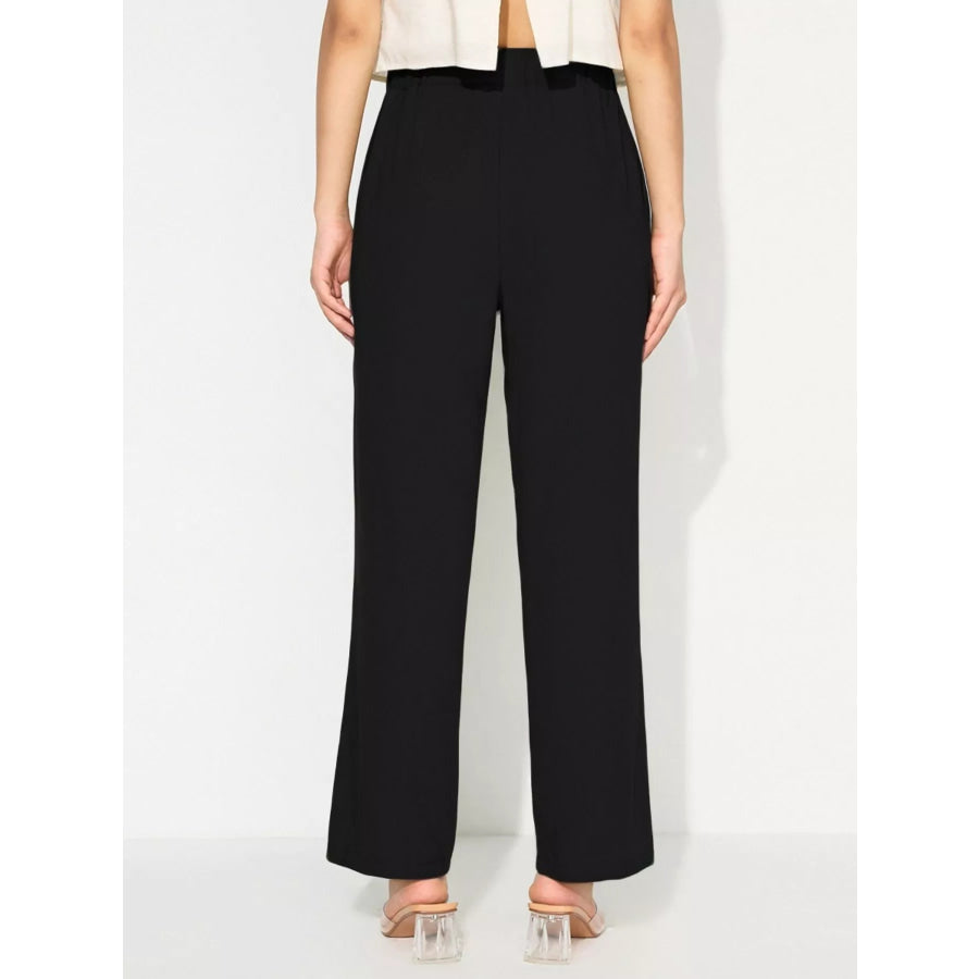 Tied Wide Leg Pants Apparel and Accessories