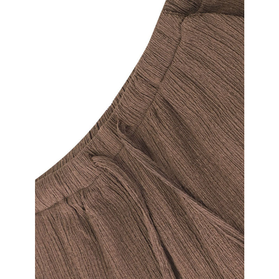 Tied Wide Leg Pants Apparel and Accessories