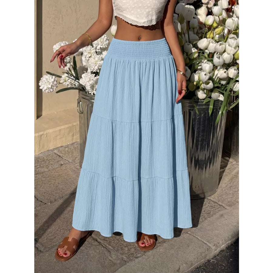 Tiered Flowy Maxi Skirt Apparel and Accessories