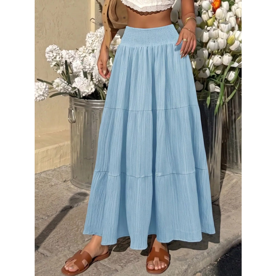 Tiered Flowy Maxi Skirt Apparel and Accessories
