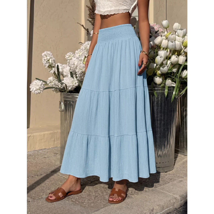 Tiered Flowy Maxi Skirt Apparel and Accessories