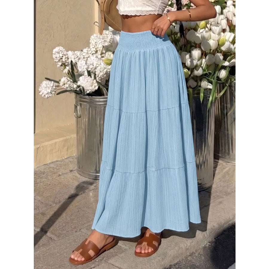 Tiered Flowy Maxi Skirt Apparel and Accessories