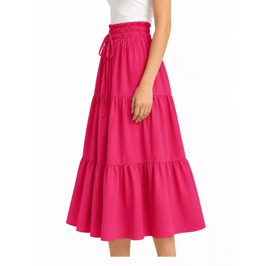Tiered Midi Skirt Apparel and Accessories