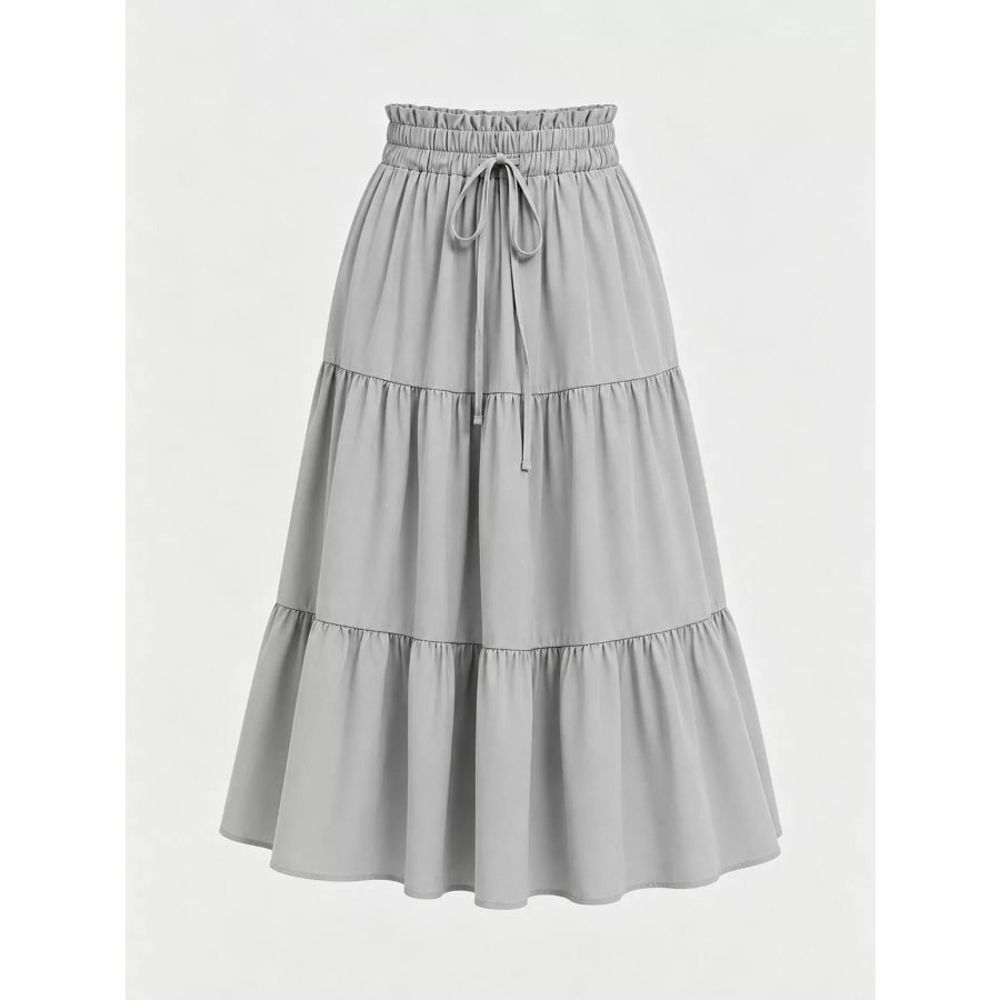Tiered Midi Skirt Apparel and Accessories