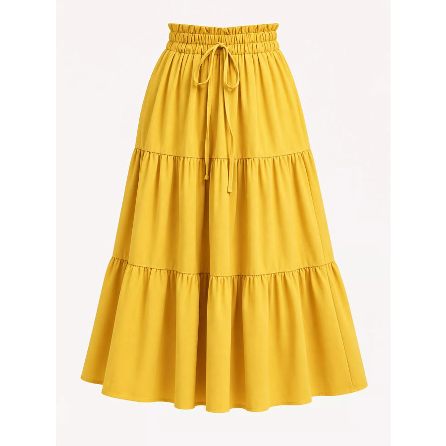 Tiered Midi Skirt Apparel and Accessories