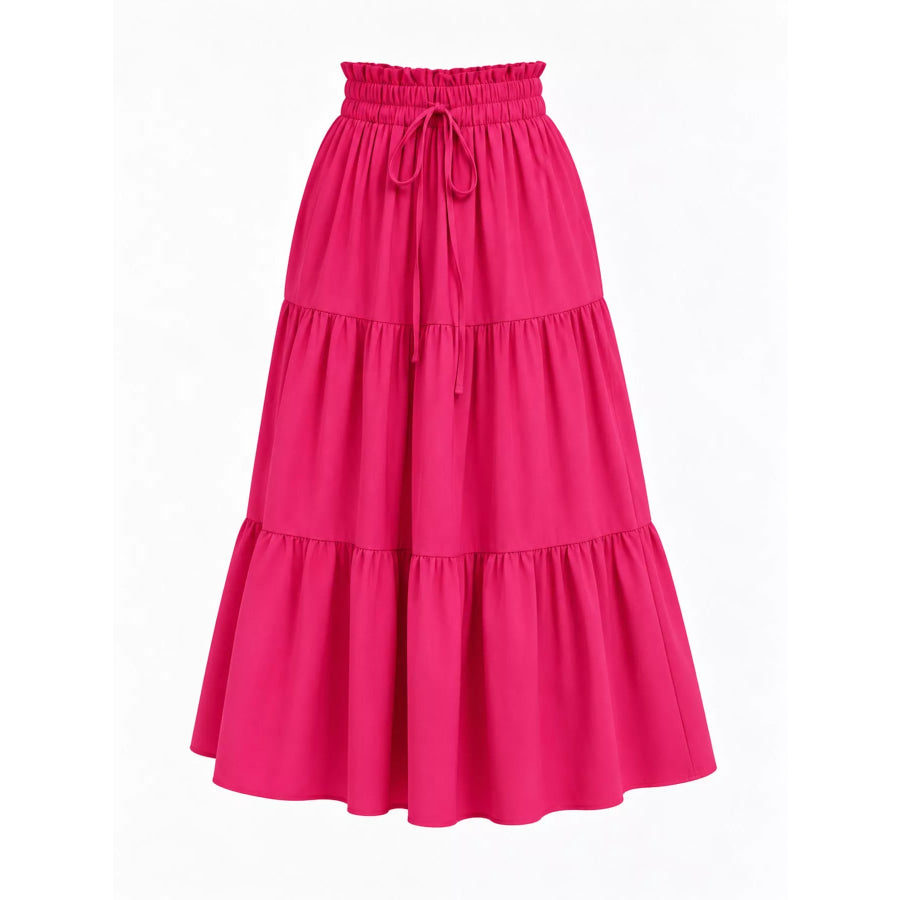 Tiered Midi Skirt Apparel and Accessories