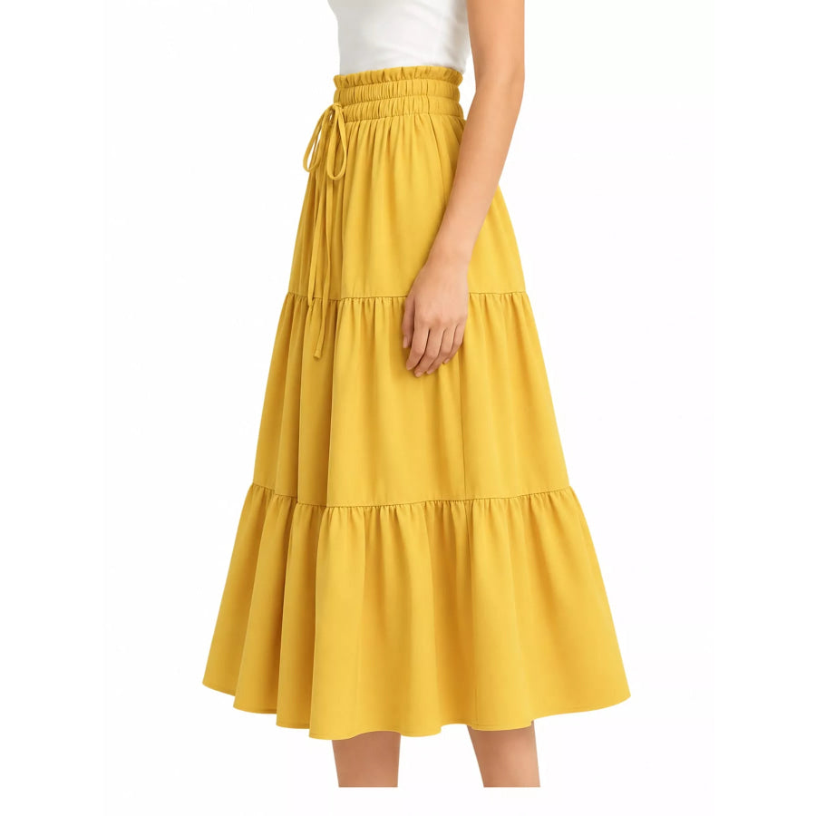 Tiered Midi Skirt Apparel and Accessories