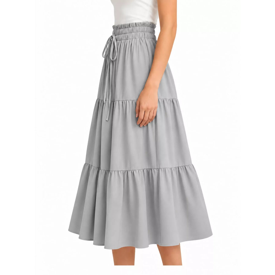 Tiered Midi Skirt Apparel and Accessories