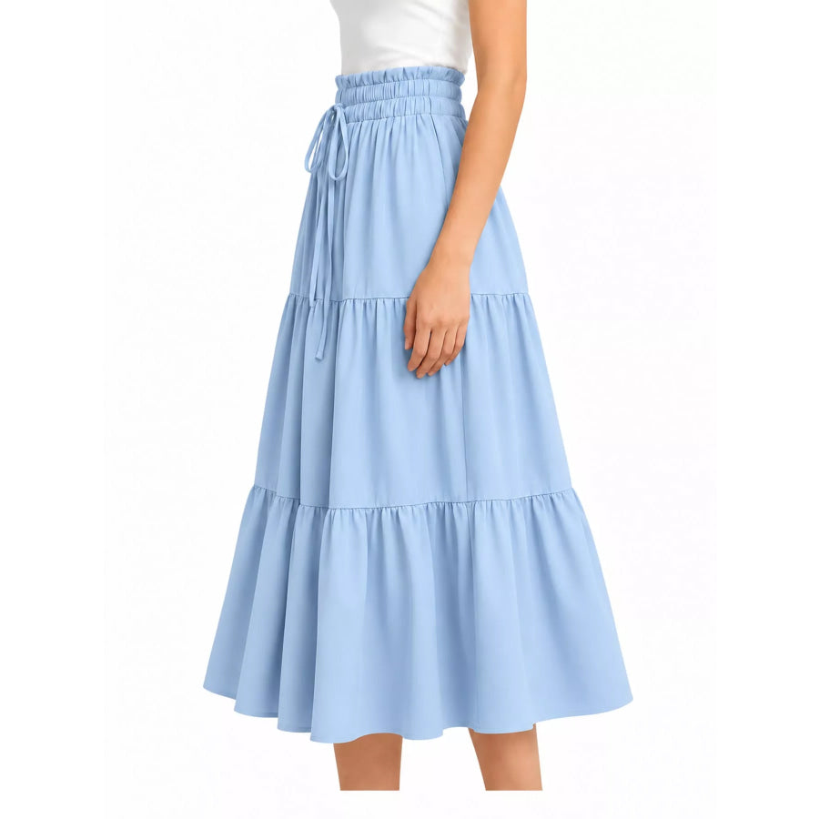Tiered Midi Skirt Apparel and Accessories