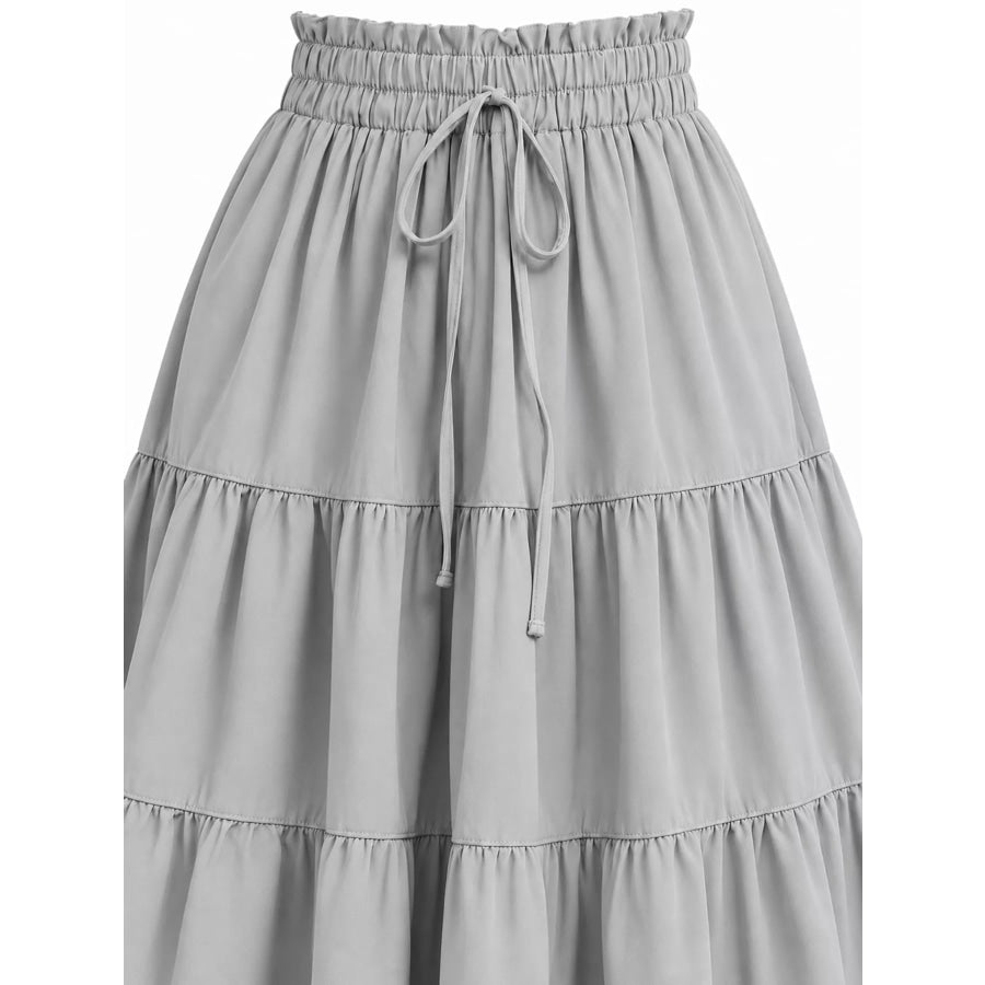 Tiered Midi Skirt Apparel and Accessories
